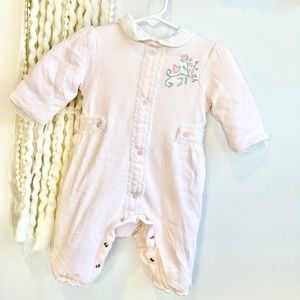 ❤️ 3-6m Harry and Violet Bunting Bag Coat Pink Embroidered 6-9m